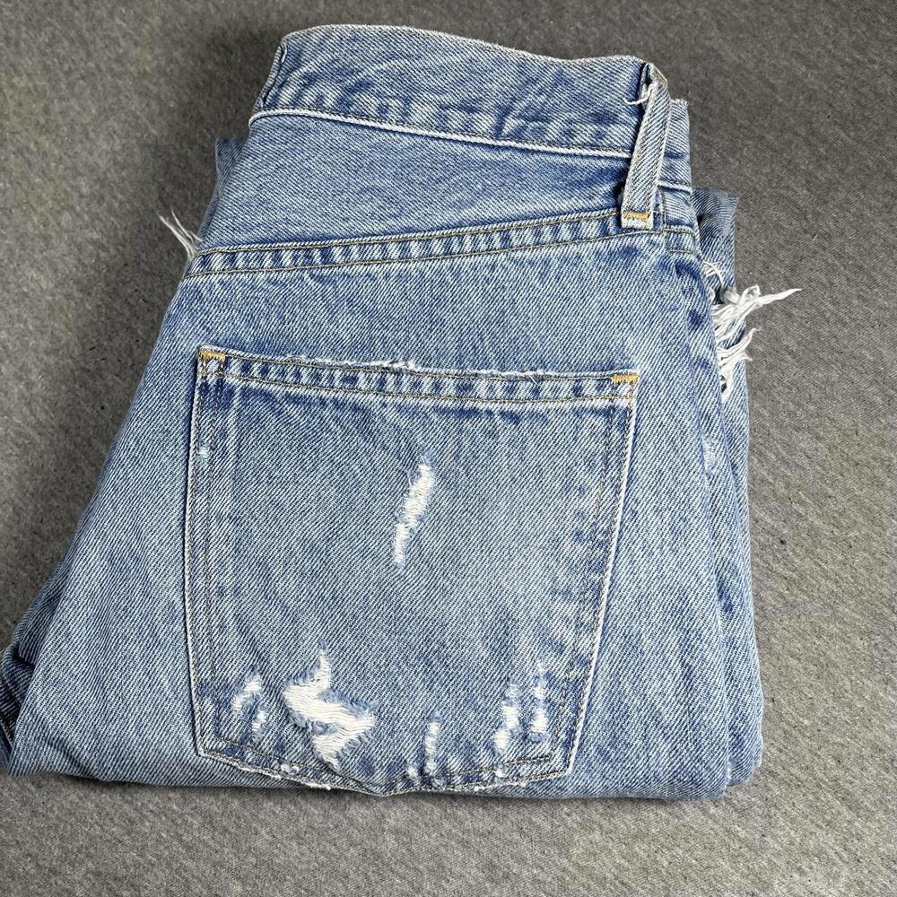 AGOLDE 90s Mid Rise Womens Size 23 LightWash Distressed cut#62170 style#A069C811 - Picture 2 of 9